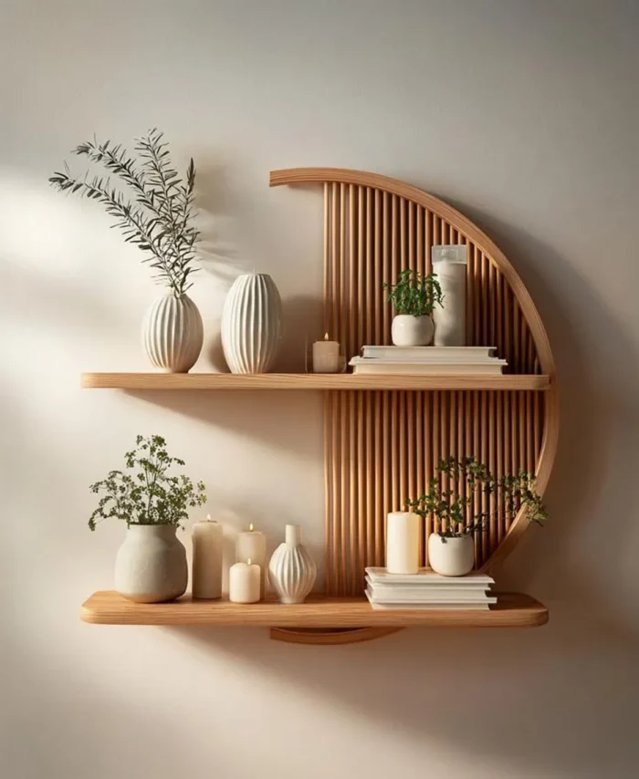 Solid Wood Live Edge Floating Shelf Set