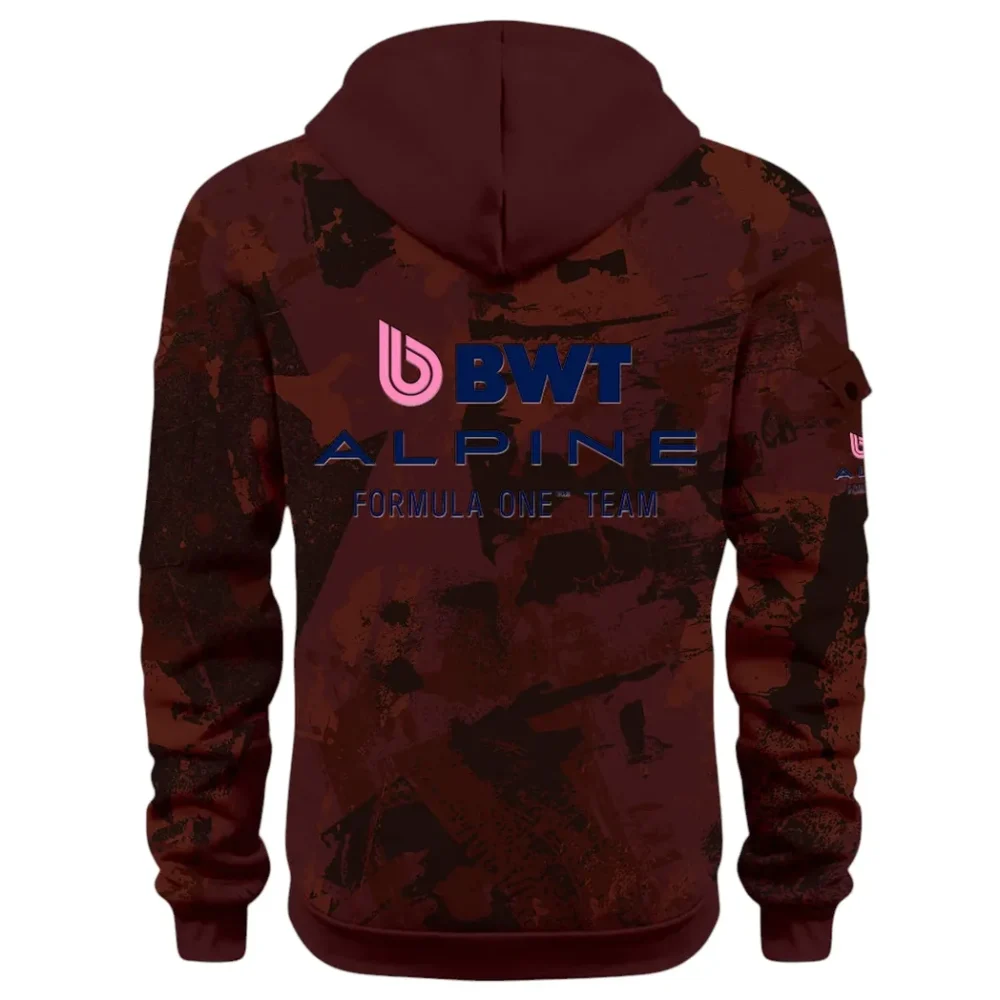 Sports Car Hoodie Half Zip 3D Print, Sporty Everyday Wear Hoodie CAR514 - Dark Red - Image 3