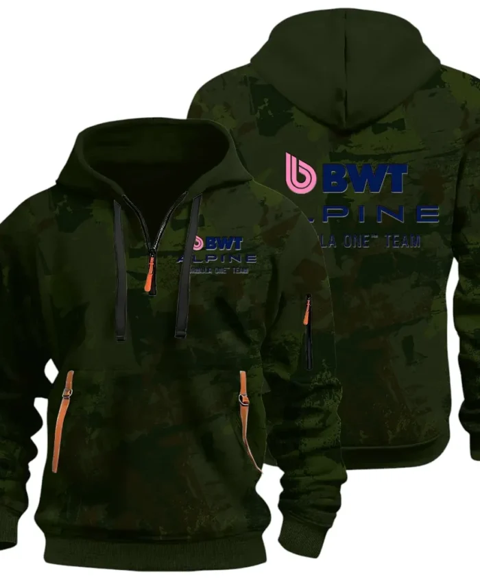 Sports Car Hoodie Half Zip 3D Print, Sporty Everyday Wear Hoodie CAR514 - Green