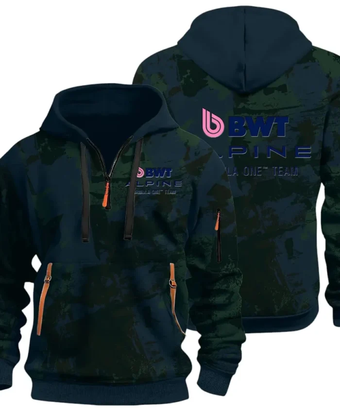 Sports Car Hoodie Half Zip 3D Print, Sporty Everyday Wear Hoodie CAR514 - Navy