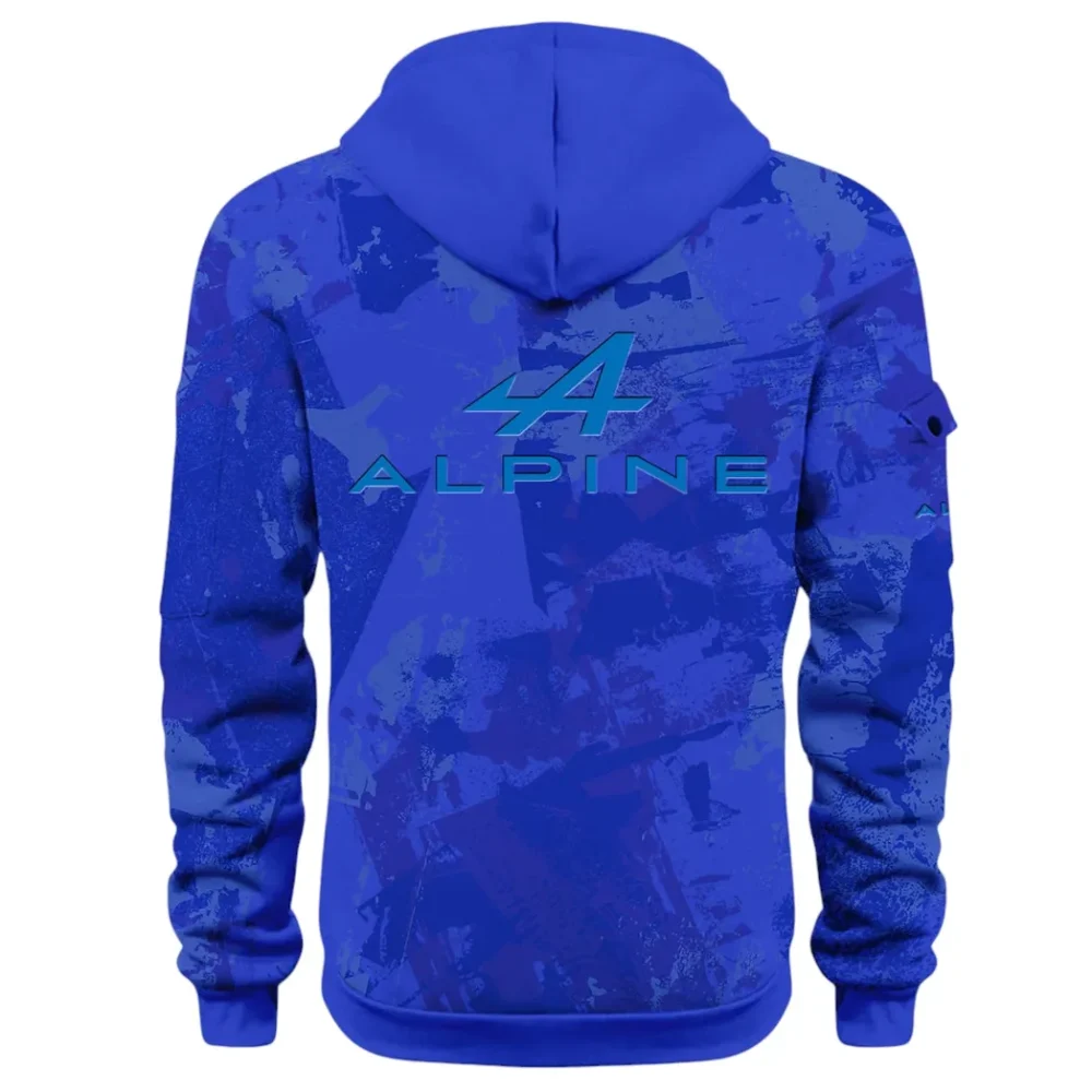 Sports Car Hoodie Half Zip 3D Print, Lightweight & Casual Comfort Hoodie CAR514 - Blue - Image 3