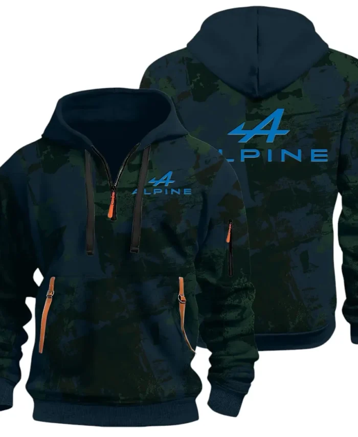 Sports Car Hoodie Half Zip 3D Print, Lightweight & Casual Comfort Hoodie CAR514 - Navy