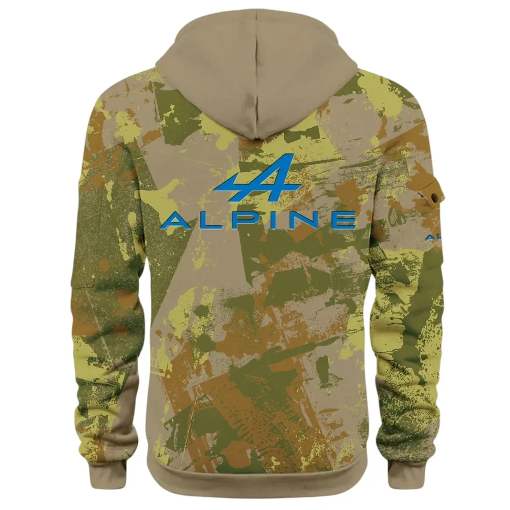 Sports Car Hoodie Half Zip 3D Print, Lightweight & Casual Comfort Hoodie CAR514 - Khaki - Image 3