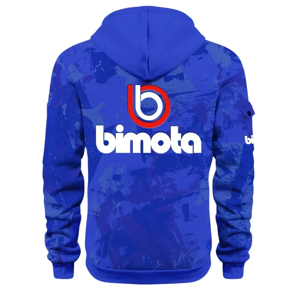 Track Bike Hoodie Half Zip 3D Print, Streetwear Casual Look Outfit CAR514 - Blue - Image 3
