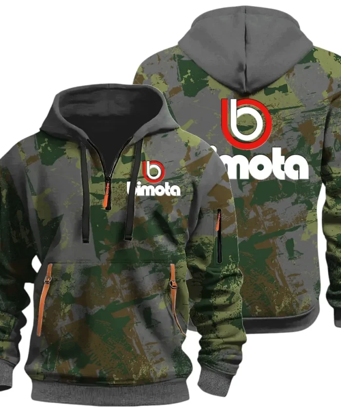 Track Bike Hoodie Half Zip 3D Print, Streetwear Casual Look Outfit CAR514 - Dark Gray