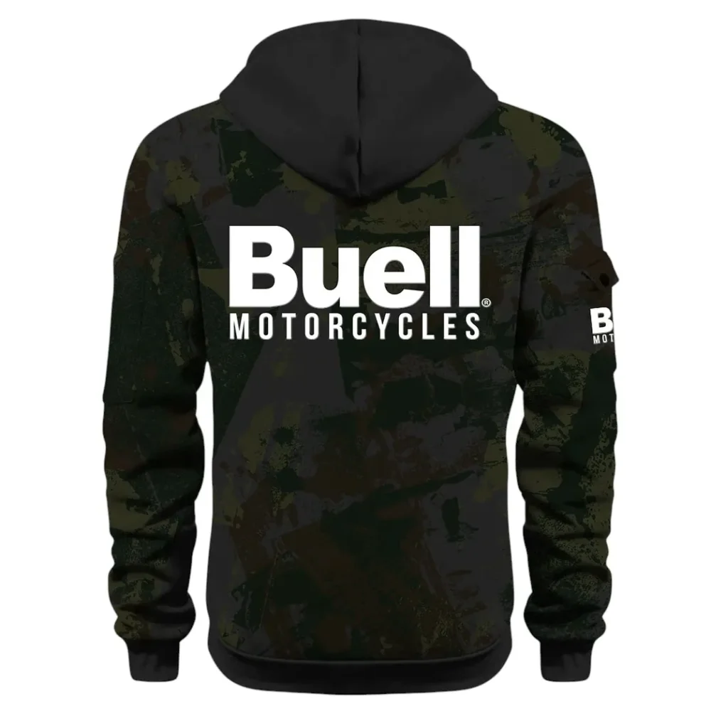 Lightweight Motorcycle Hoodie Half Zip 3D Print, Streetwear Casual Look Outfit CAR514 - Black - Image 3