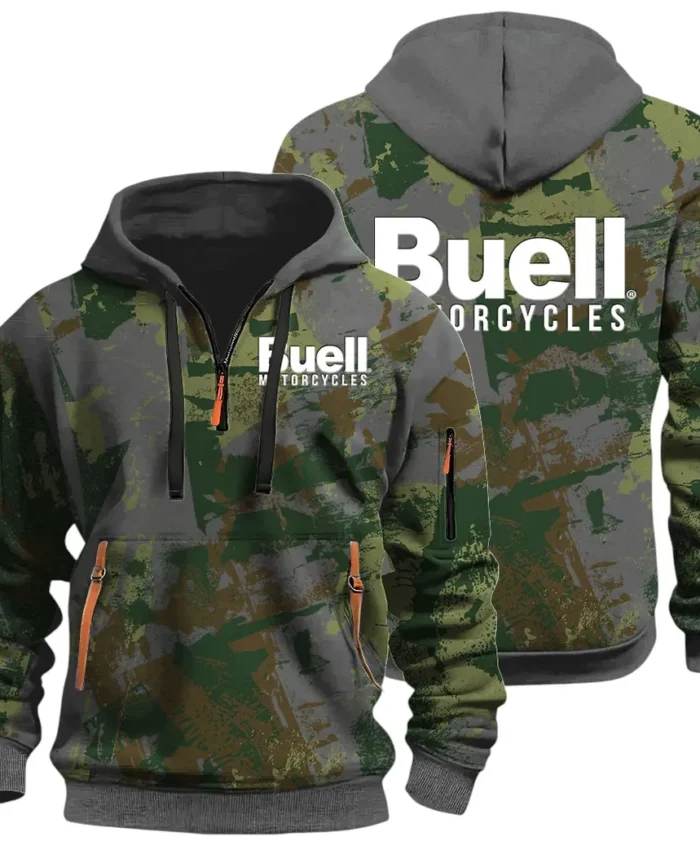Lightweight Motorcycle Hoodie Half Zip 3D Print, Streetwear Casual Look Outfit CAR514 - Dark Gray