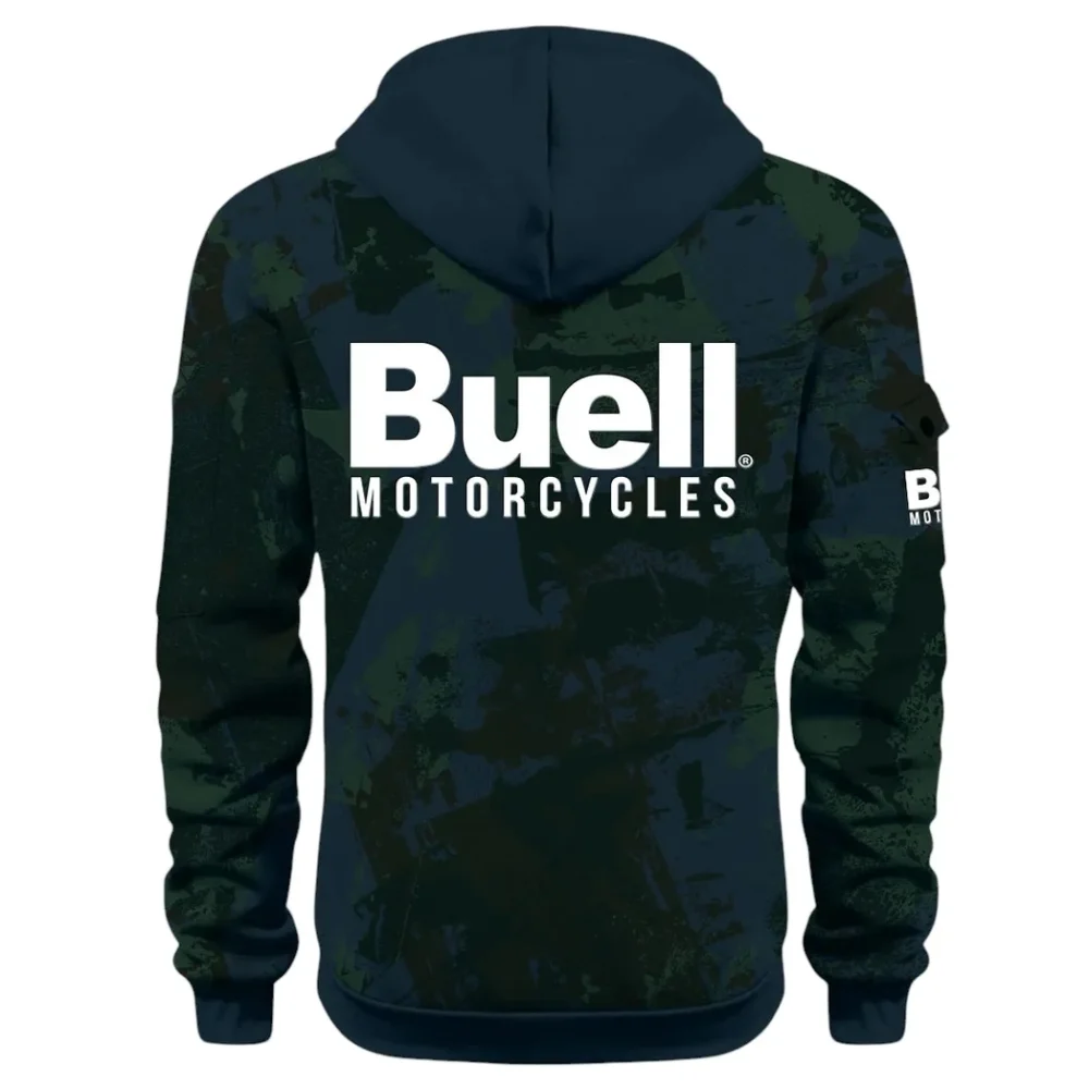 Lightweight Motorcycle Hoodie Half Zip 3D Print, Streetwear Casual Look Outfit CAR514 - Navy - Image 3