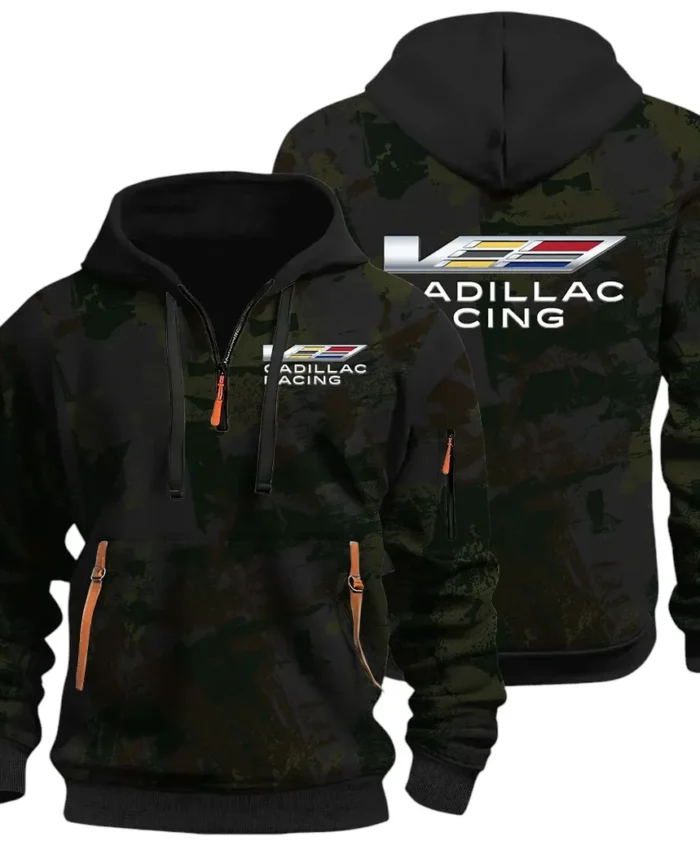 Stylish Luxury Wagon Hoodie Half Zip 3D Print, Sporty & Street-Ready Hoodie CAR514 - Black