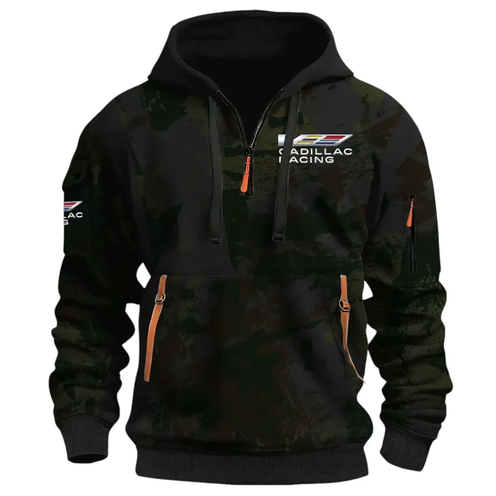 Stylish Luxury Wagon Hoodie Half Zip 3D Print, Sporty & Street-Ready Hoodie CAR514 - Black - Image 2