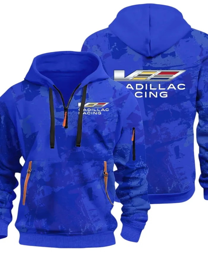 Stylish Luxury Wagon Hoodie Half Zip 3D Print, Sporty & Street-Ready Hoodie CAR514 - Blue