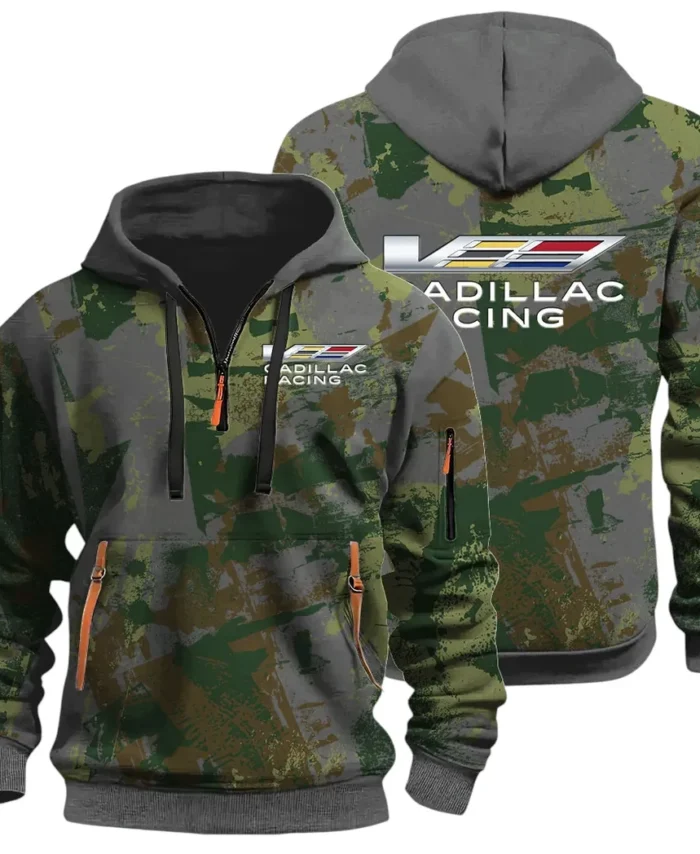 Stylish Luxury Wagon Hoodie Half Zip 3D Print, Sporty & Street-Ready Hoodie CAR514 - Dark Gray