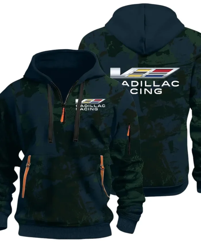 Stylish Luxury Wagon Hoodie Half Zip 3D Print, Sporty & Street-Ready Hoodie CAR514 - Navy