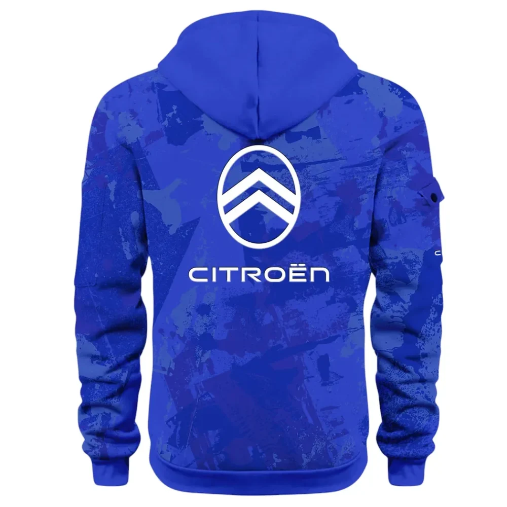 Comfortable Sedan Hoodie Half Zip 3D Print, Urban Casual Comfort Hoodie CAR514 - Blue - Image 3