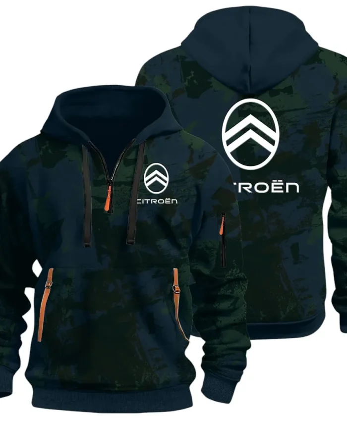 Comfortable Sedan Hoodie Half Zip 3D Print, Urban Casual Comfort Hoodie CAR514 - Navy