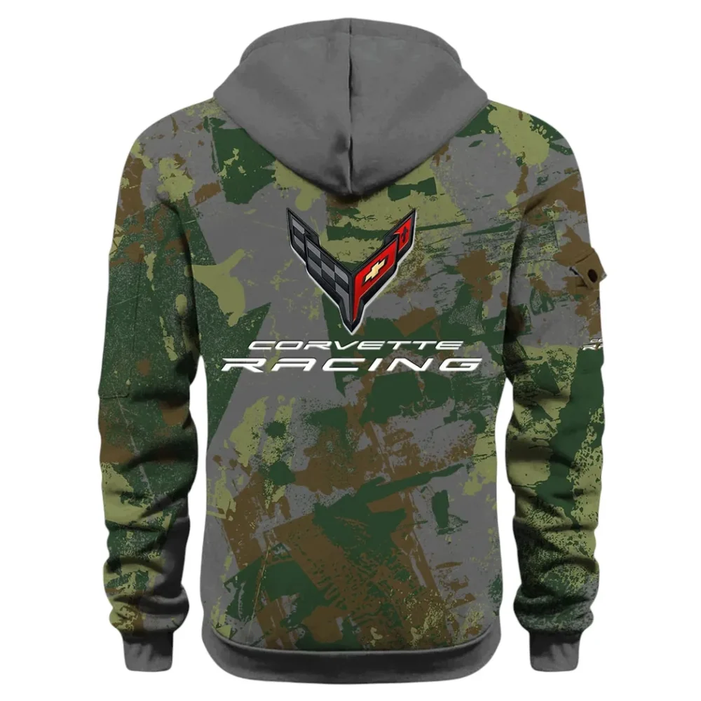 Racing Classic Hoodie Half Zip 3D Print, Street-Ready Casual Hoodie CAR514 - Dark Gray - Image 3