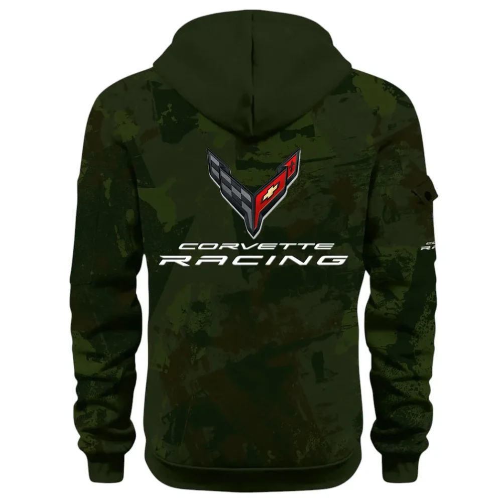 Racing Classic Hoodie Half Zip 3D Print, Street-Ready Casual Hoodie CAR514 - Green - Image 3