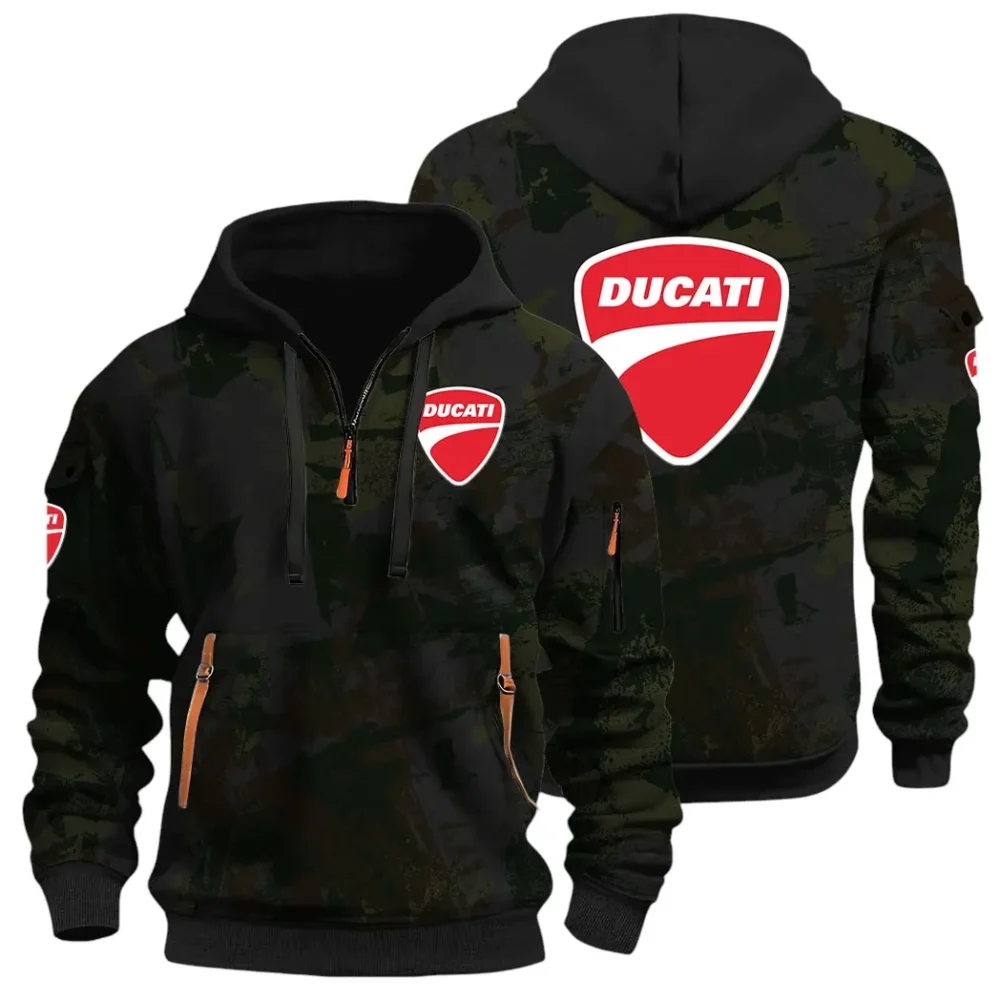 Velocity Beast Hoodie Half Zip 3D Print, Urban Style & Relaxed Fit Hoodie CAR514 - Black