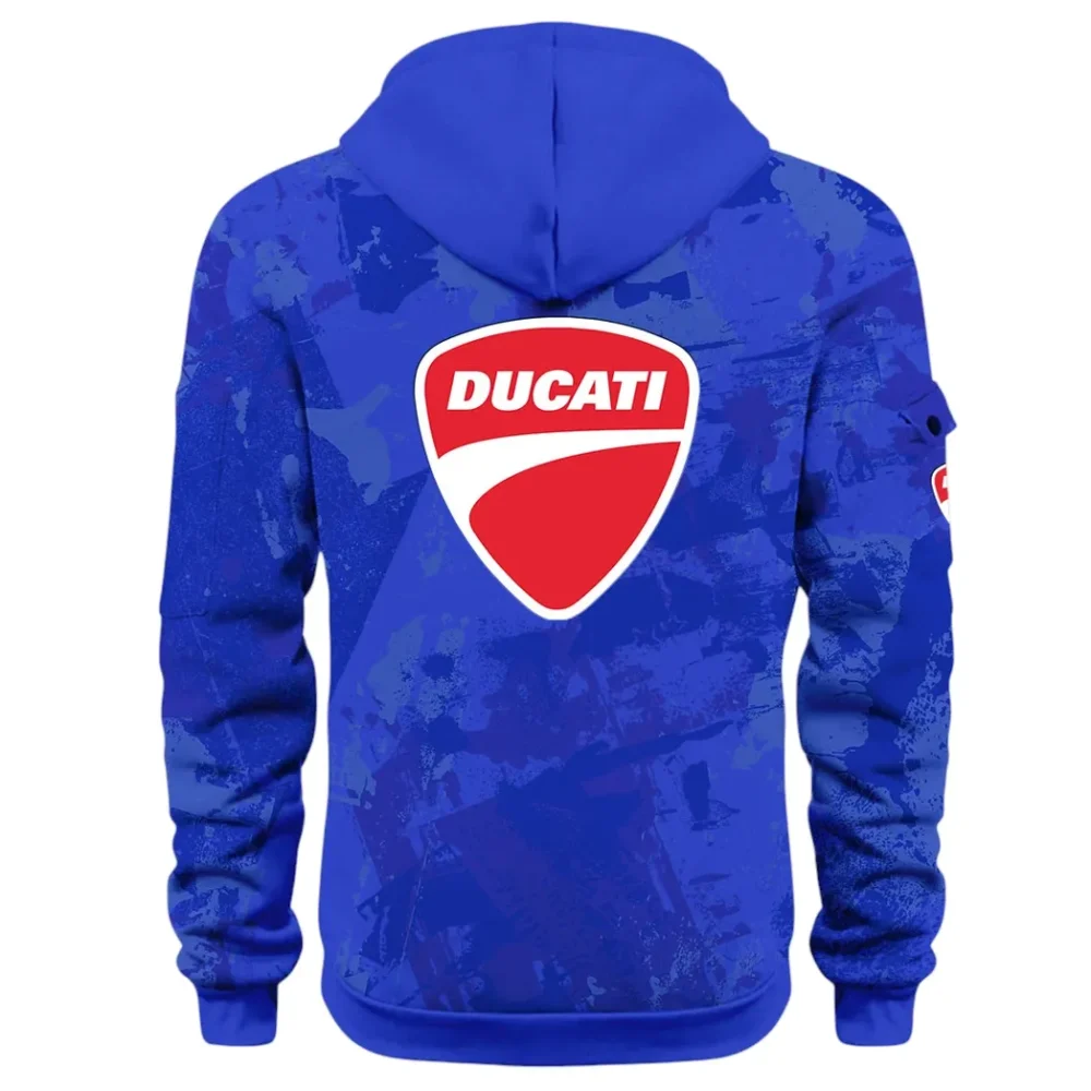 Velocity Beast Hoodie Half Zip 3D Print, Urban Style & Relaxed Fit Hoodie CAR514 - Blue - Image 3