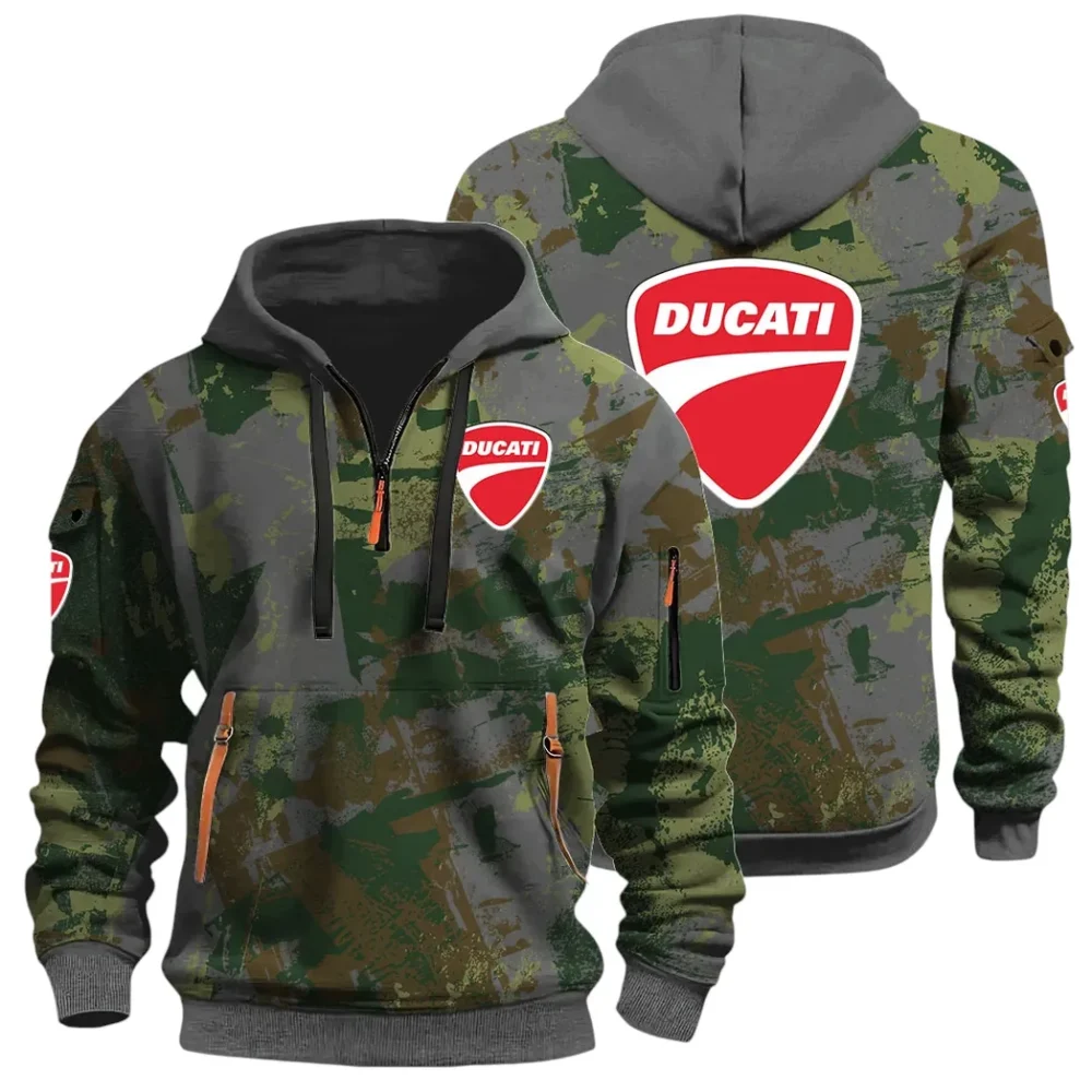 Velocity Beast Hoodie Half Zip 3D Print, Urban Style & Relaxed Fit Hoodie CAR514 - Dark Gray