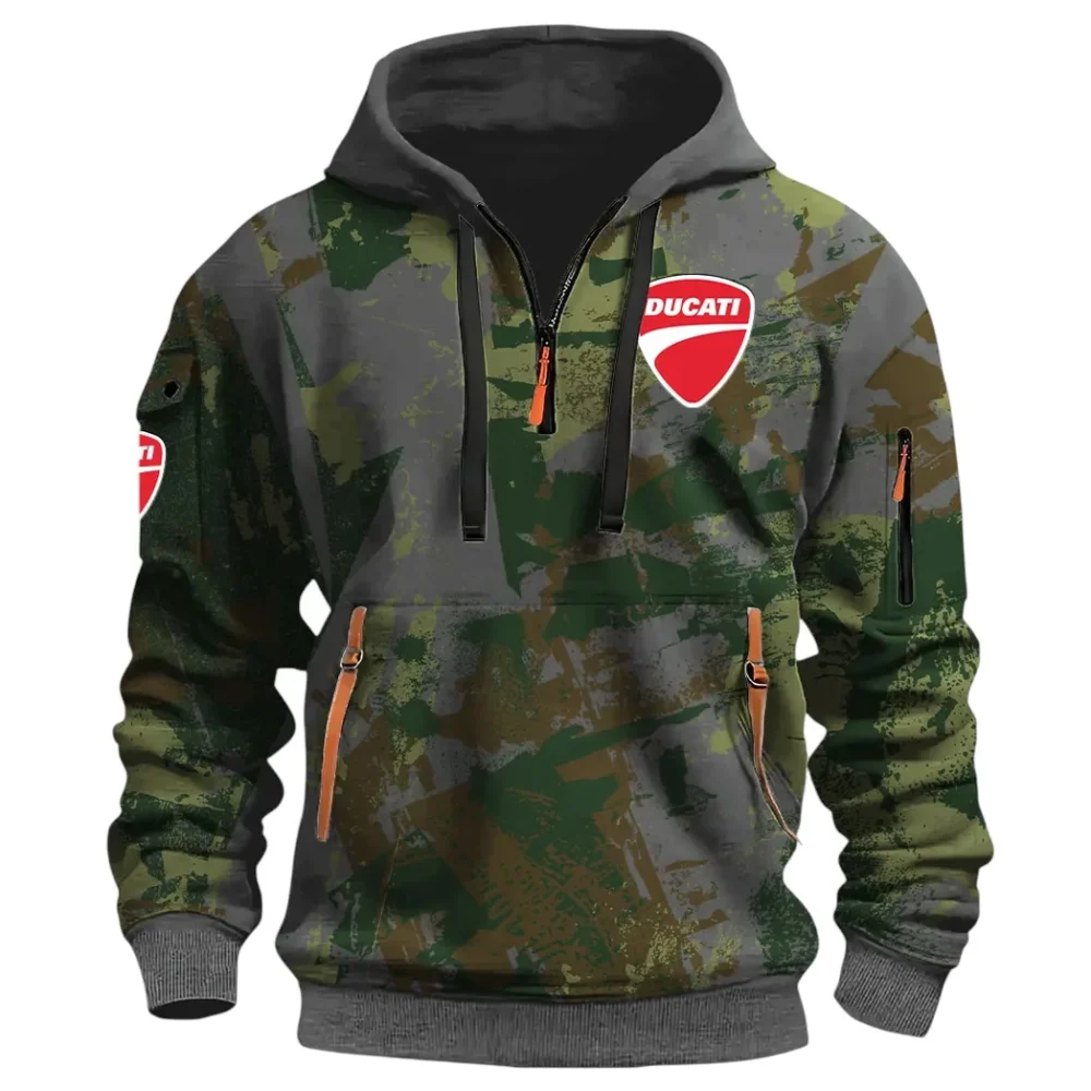 Velocity Beast Hoodie Half Zip 3D Print, Urban Style & Relaxed Fit Hoodie CAR514 - Dark Gray - Image 2