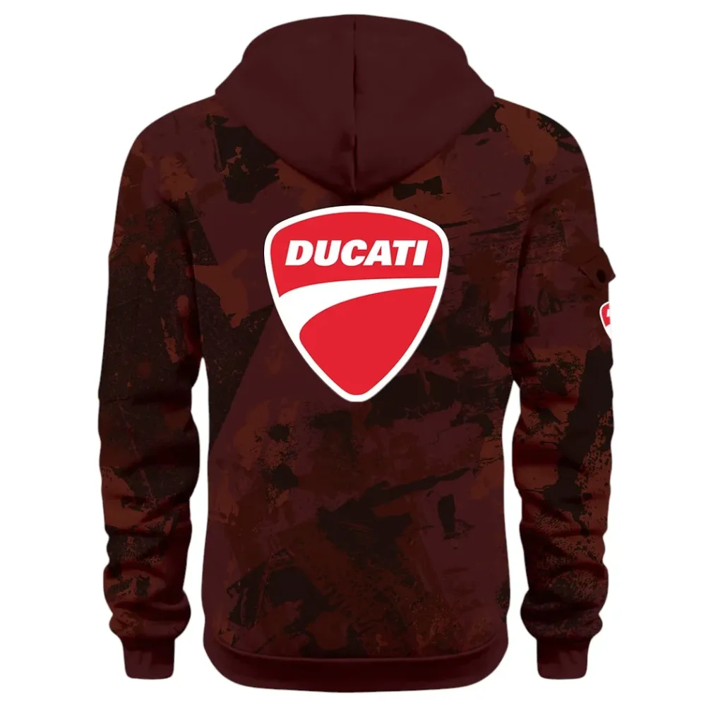 Velocity Beast Hoodie Half Zip 3D Print, Urban Style & Relaxed Fit Hoodie CAR514 - Dark Red - Image 3