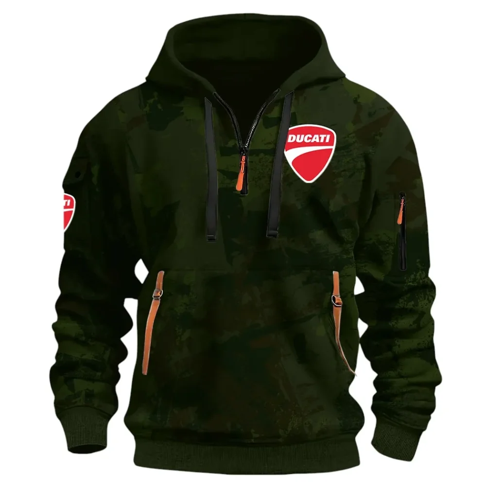 Velocity Beast Hoodie Half Zip 3D Print, Urban Style & Relaxed Fit Hoodie CAR514 - Green - Image 2
