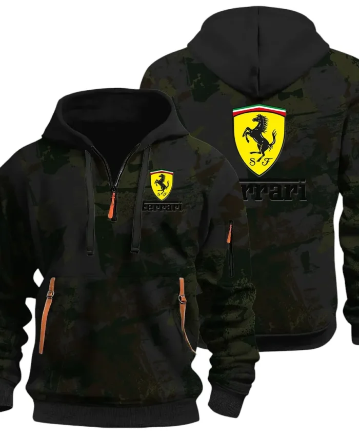 Superfast Road Car Hoodie Half Zip 3D Print, Comfortable Daily Wear CAR514 - Black