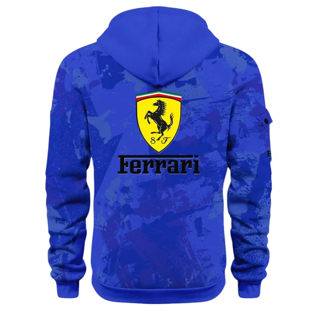 Superfast Road Car Hoodie Half Zip 3D Print, Comfortable Daily Wear CAR514 - Blue - Image 3