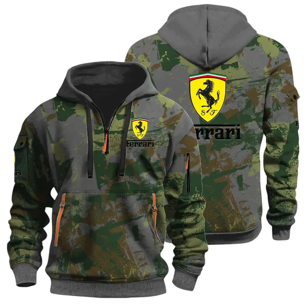Superfast Road Car Hoodie Half Zip 3D Print, Comfortable Daily Wear CAR514 - Dark Gray