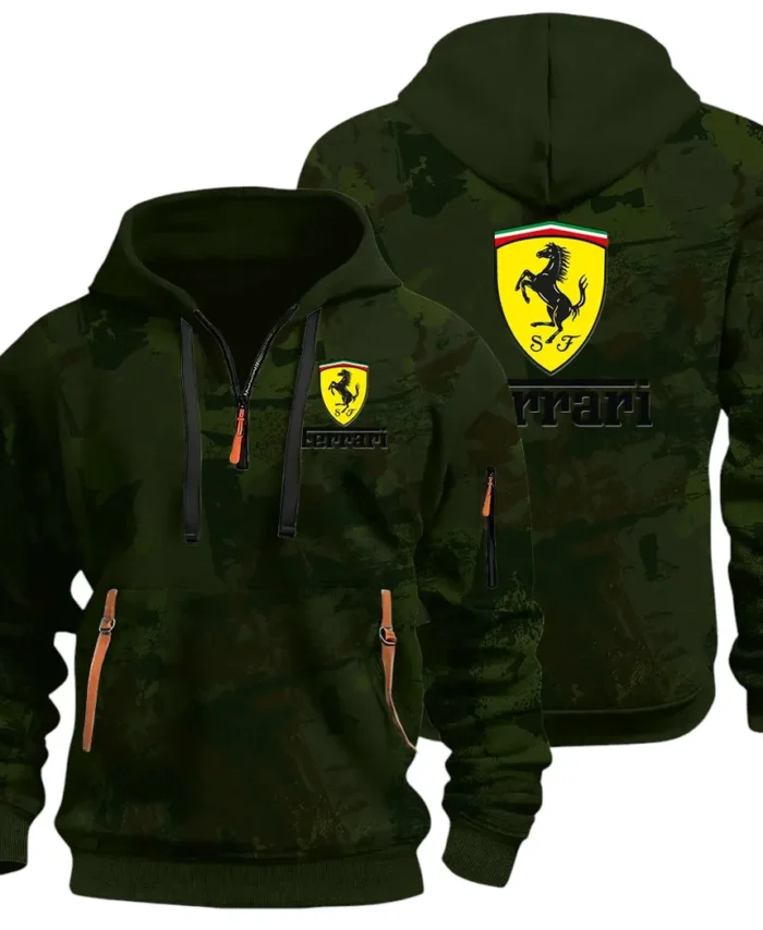 Superfast Road Car Hoodie Half Zip 3D Print, Comfortable Daily Wear CAR514 - Green