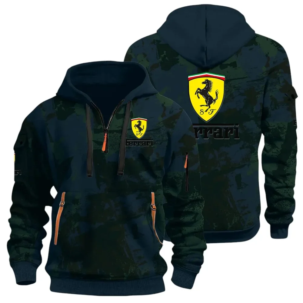 Superfast Road Car Hoodie Half Zip 3D Print, Comfortable Daily Wear CAR514 - Navy