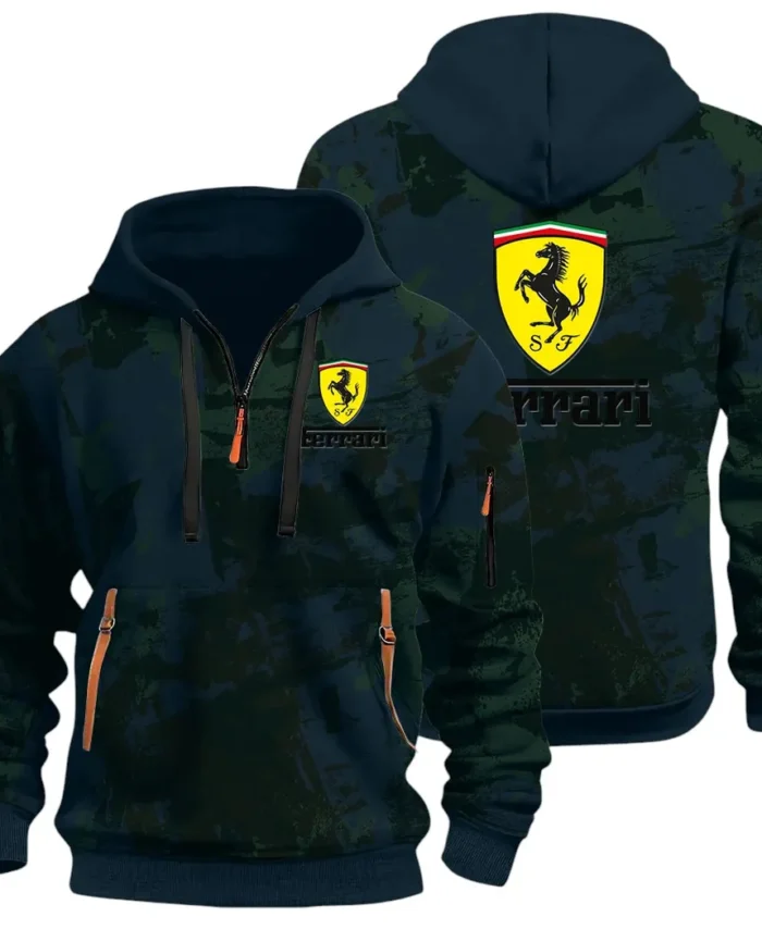 Superfast Road Car Hoodie Half Zip 3D Print, Comfortable Daily Wear CAR514 - Navy