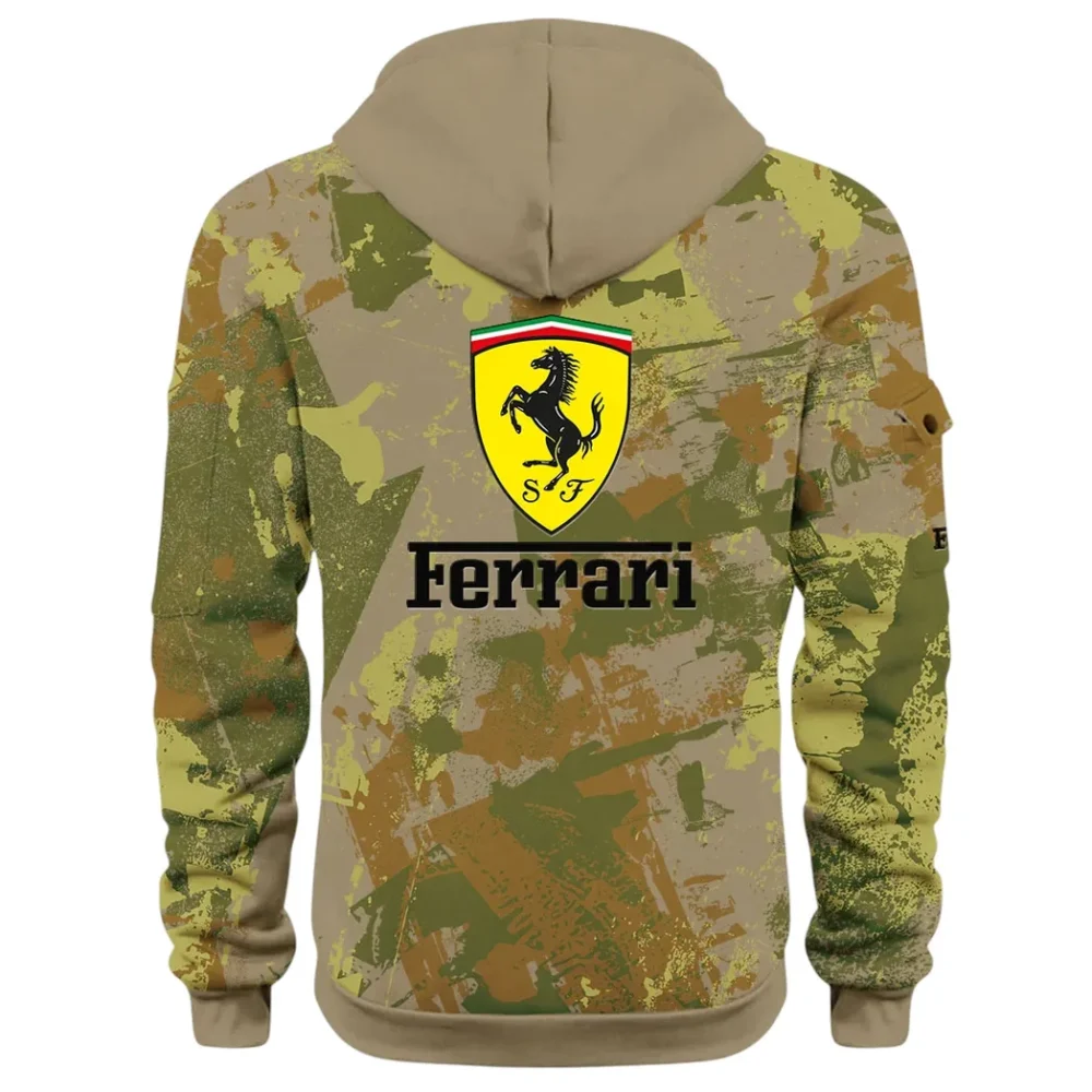 Superfast Road Car Hoodie Half Zip 3D Print, Comfortable Daily Wear CAR514 - Khaki - Image 3