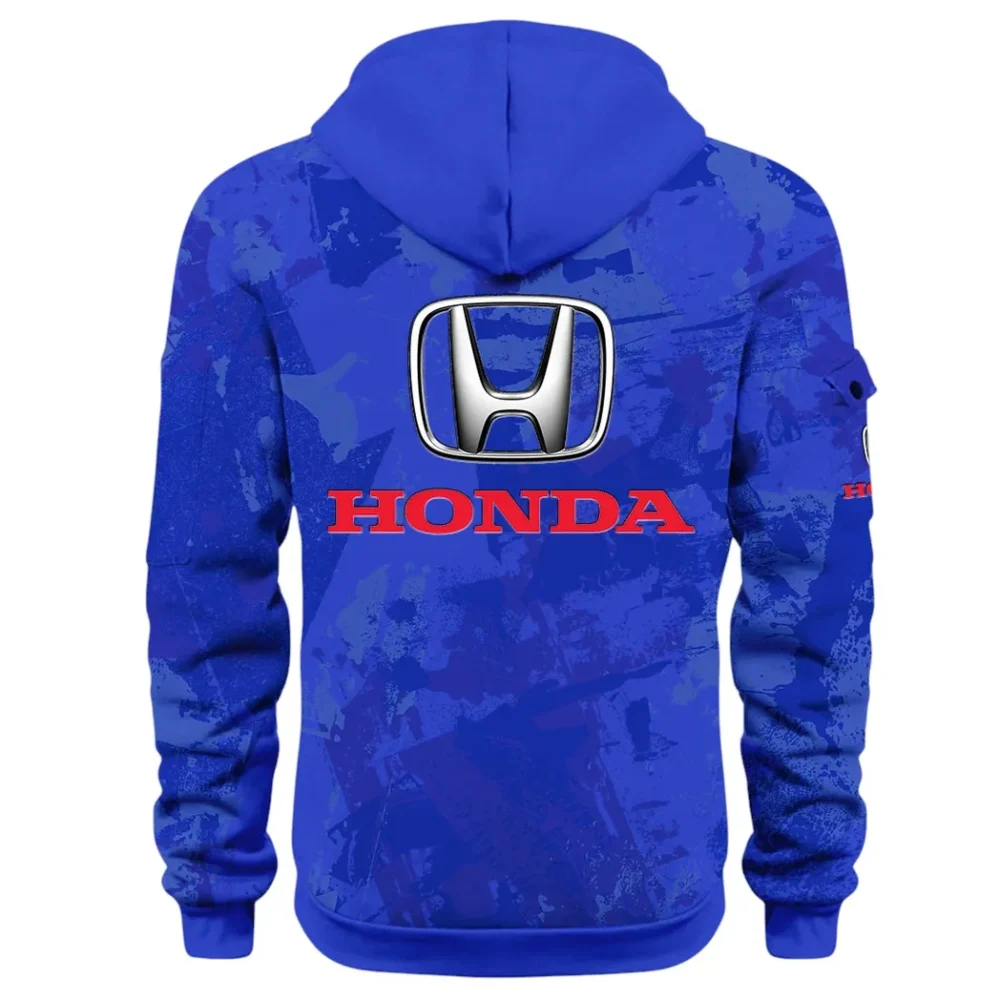 Compact Car Hoodie Half Zip 3D Print, Comfortable Daily Hoodie CAR514 - Blue - Image 3