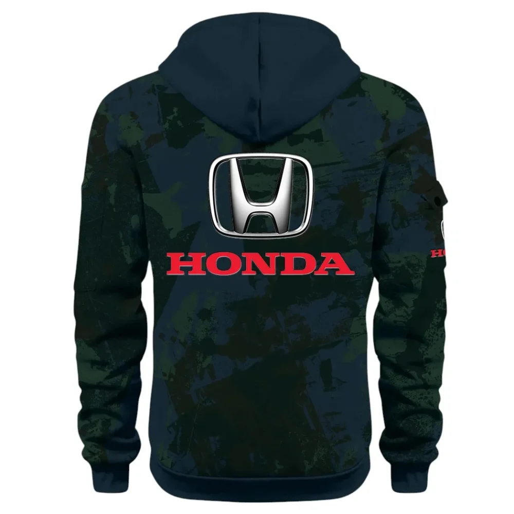 Compact Car Hoodie Half Zip 3D Print, Comfortable Daily Hoodie CAR514 - Navy - Image 3