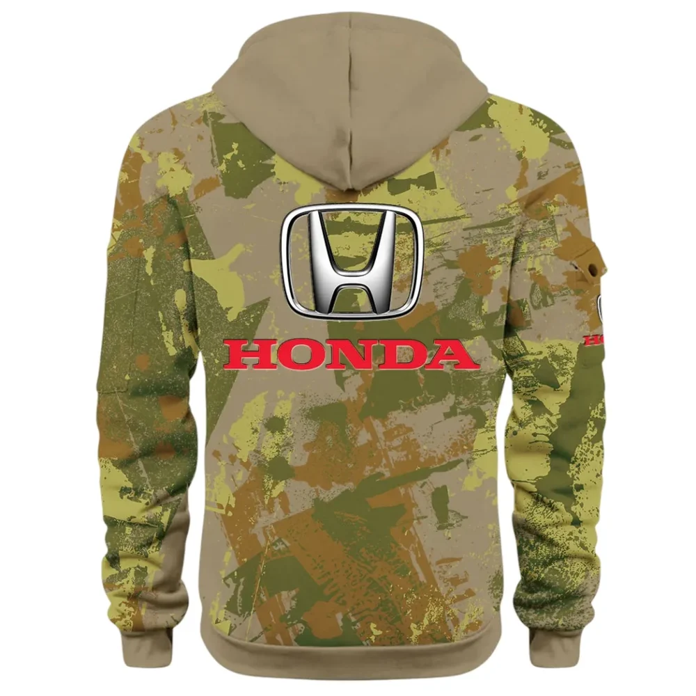 Compact Car Hoodie Half Zip 3D Print, Comfortable Daily Hoodie CAR514 - Khaki - Image 3