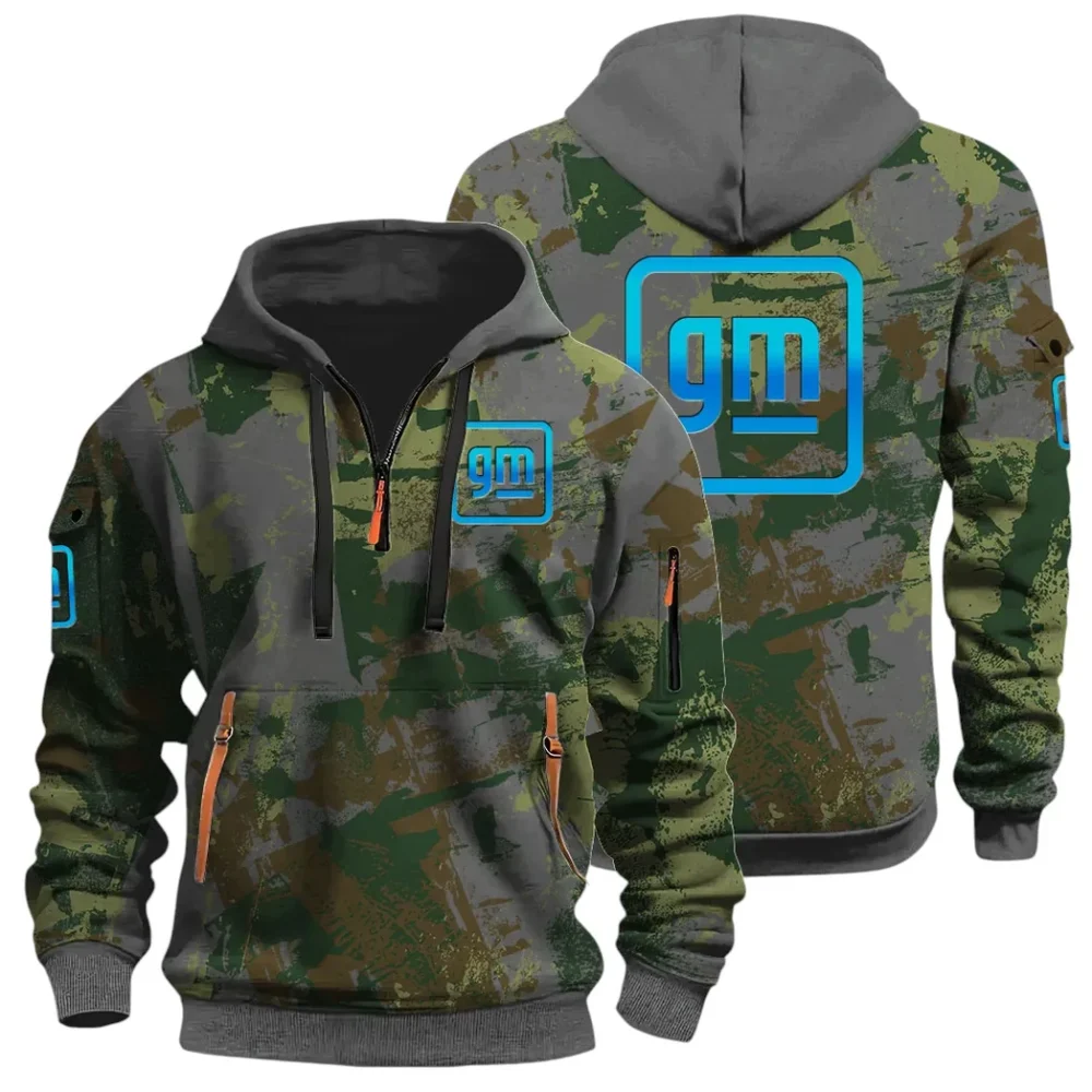 Automotive Brand Hoodie Half Zip 3D Print, Lightweight & Comfortable Streetwear Hoodie CAR514 - Dark Gray