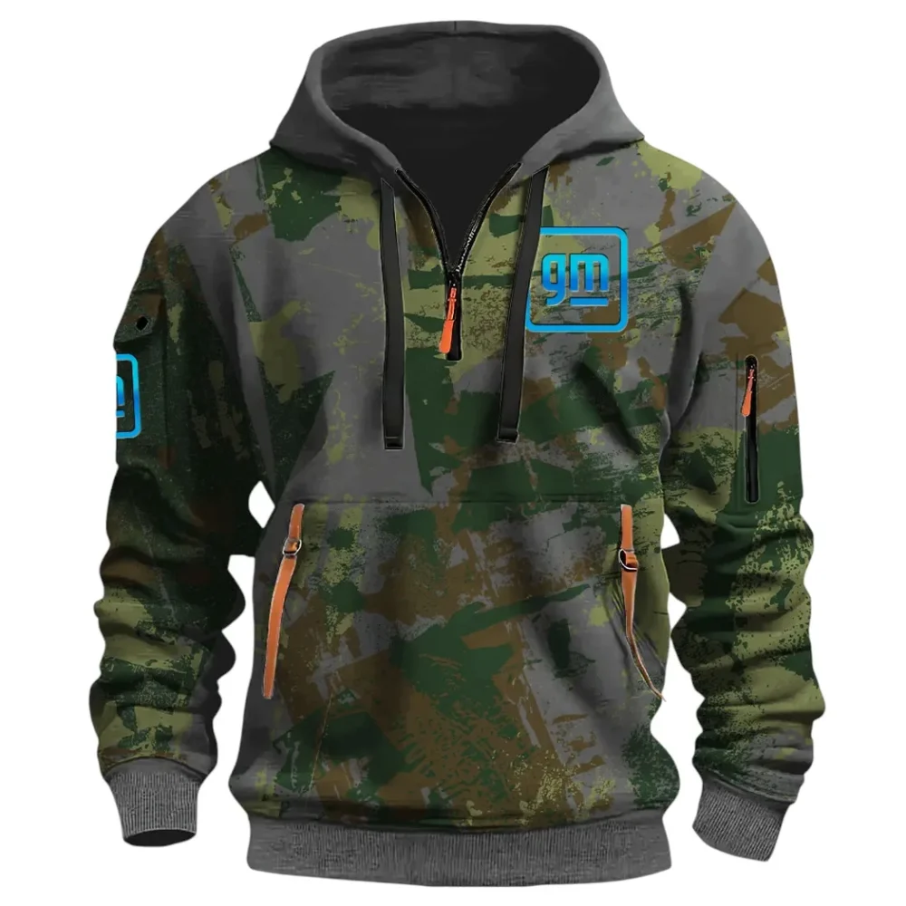 Automotive Brand Hoodie Half Zip 3D Print, Lightweight & Comfortable Streetwear Hoodie CAR514 - Dark Gray - Image 2
