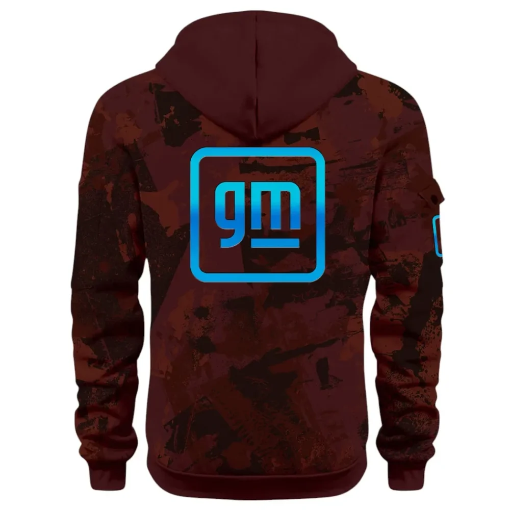 Automotive Brand Hoodie Half Zip 3D Print, Lightweight & Comfortable Streetwear Hoodie CAR514 - Dark Red - Image 3