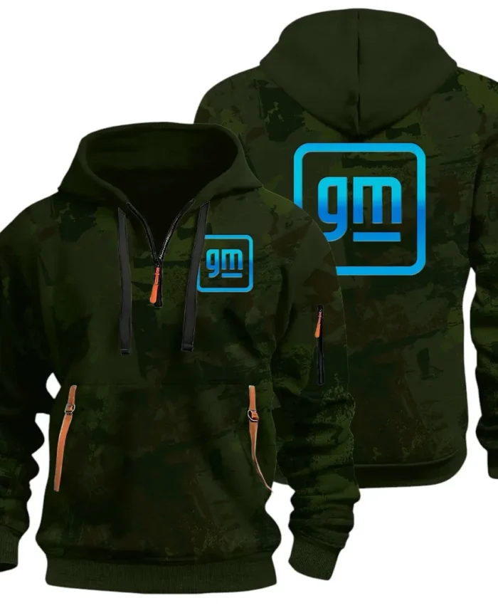 Automotive Brand Hoodie Half Zip 3D Print, Lightweight & Comfortable Streetwear Hoodie CAR514 - Green
