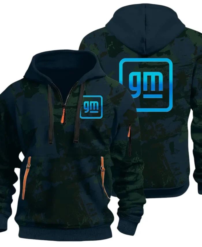 Automotive Brand Hoodie Half Zip 3D Print, Lightweight & Comfortable Streetwear Hoodie CAR514 - Navy