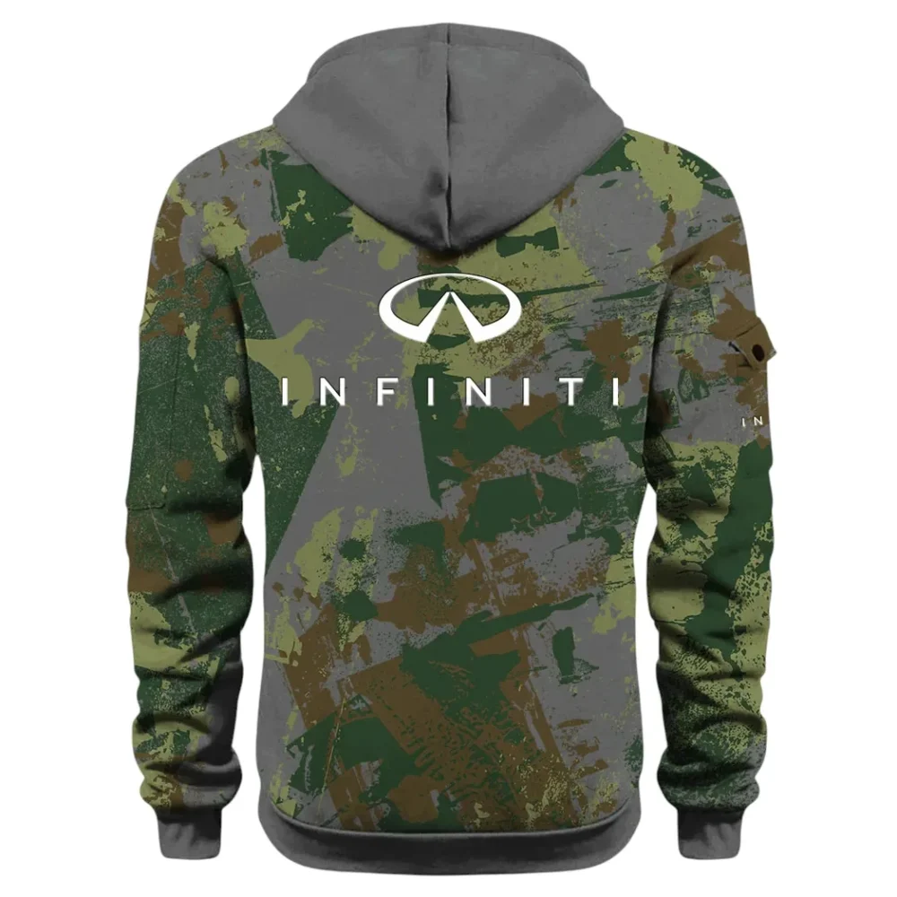 Premium Sedan Hoodie Half Zip 3D Print, Sporty & Street-Ready Hoodie CAR514 - Dark Gray - Image 3