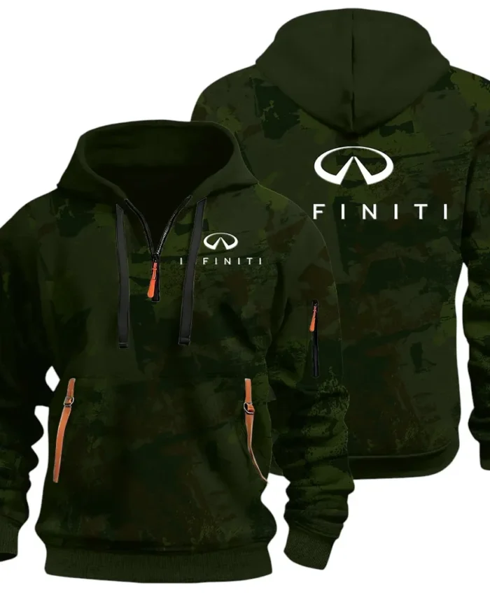 Premium Sedan Hoodie Half Zip 3D Print, Sporty & Street-Ready Hoodie CAR514 - Green