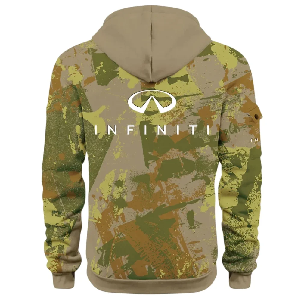 Premium Sedan Hoodie Half Zip 3D Print, Sporty & Street-Ready Hoodie CAR514 - Khaki - Image 3