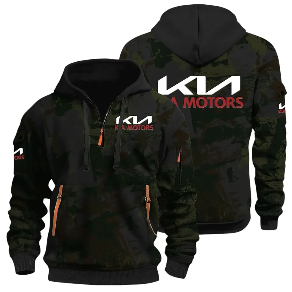 Reliable Automobile Hoodie Half Zip 3D Print, Urban Casual Comfort Hoodie CAR514 - Black