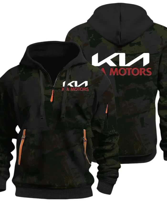 Reliable Automobile Hoodie Half Zip 3D Print, Urban Casual Comfort Hoodie CAR514 - Black