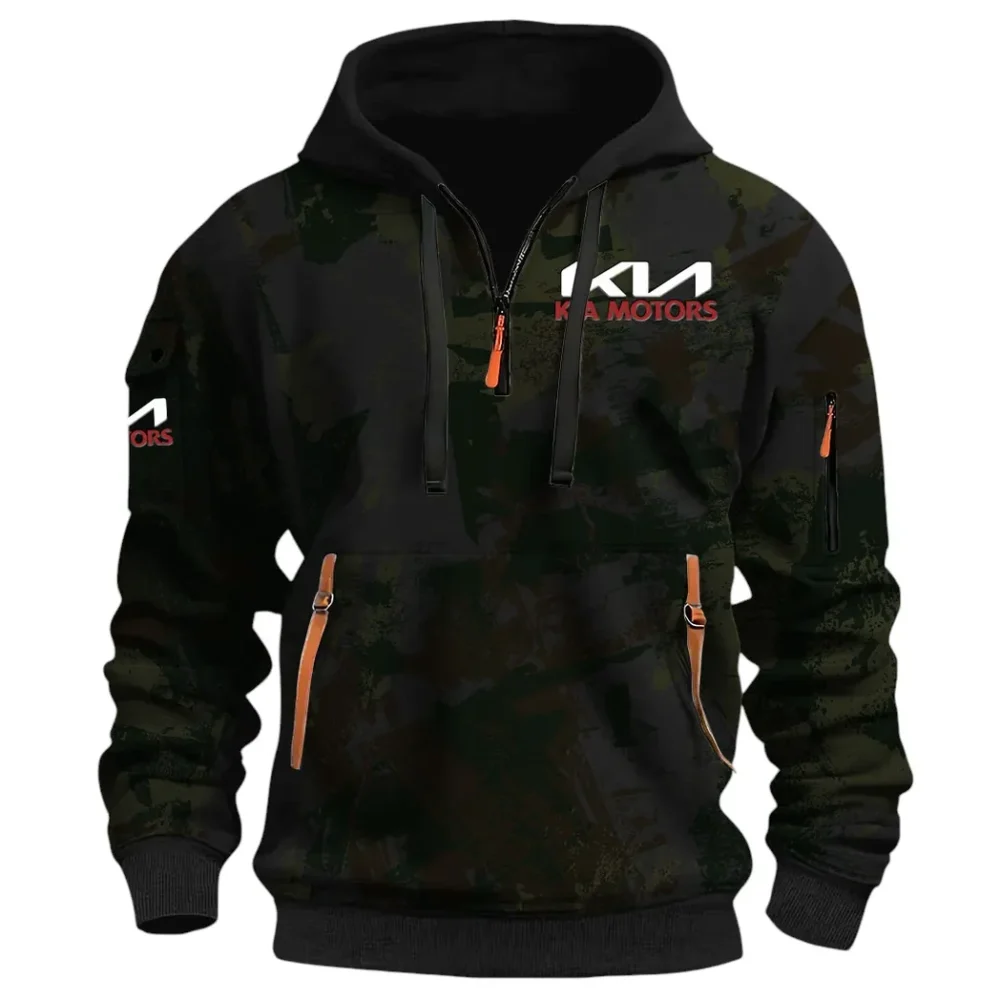 Reliable Automobile Hoodie Half Zip 3D Print, Urban Casual Comfort Hoodie CAR514 - Black - Image 2