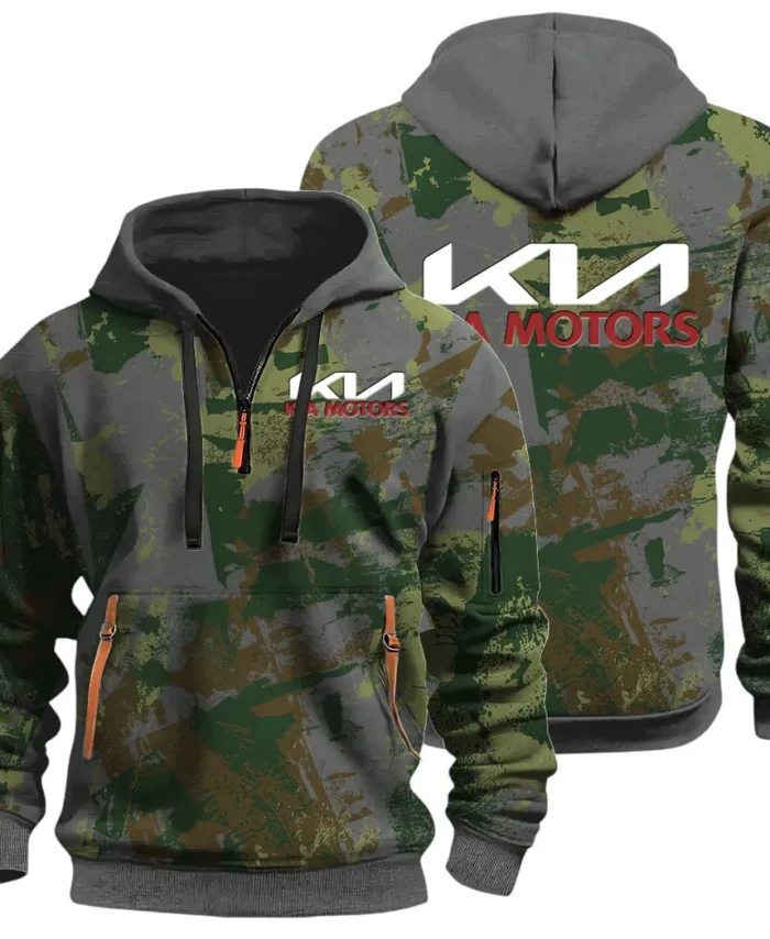 Reliable Automobile Hoodie Half Zip 3D Print, Urban Casual Comfort Hoodie CAR514 - Dark Gray