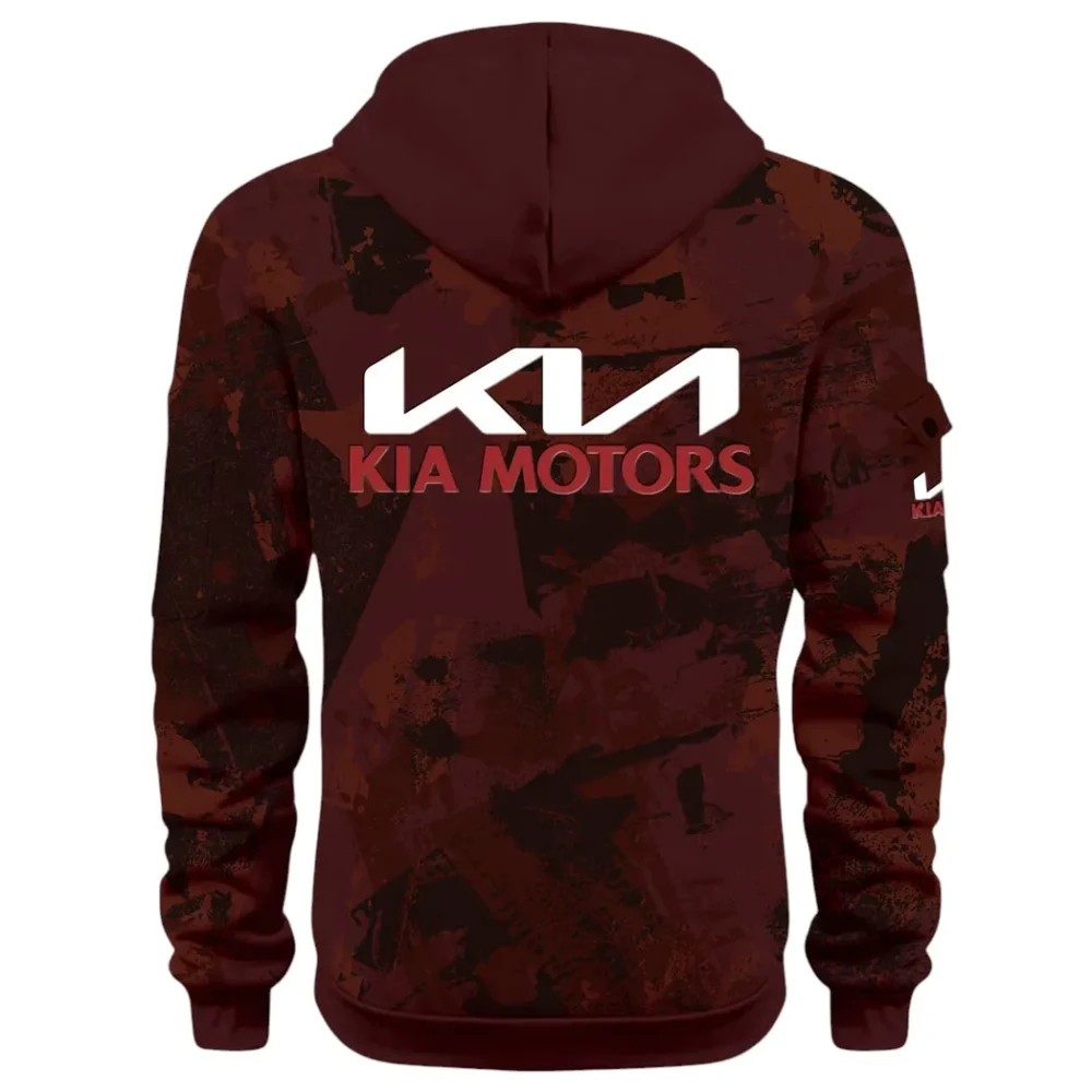 Reliable Automobile Hoodie Half Zip 3D Print, Urban Casual Comfort Hoodie CAR514 - Dark Red - Image 3